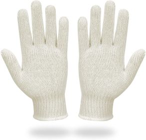 360 Pack Natural Color Working Gloves XS size. Cotton Polyester Gloves. Reusable Washable Knit Gloves, Medium Weight Gloves