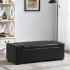 Faux Leather Upholstery Storage Ottoman Bench
