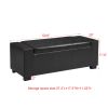 Faux Leather Upholstery Storage Ottoman Bench