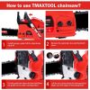 62cc 20in Gas Chainsaw 2 Cycle Gasoline Powered Chain Saws